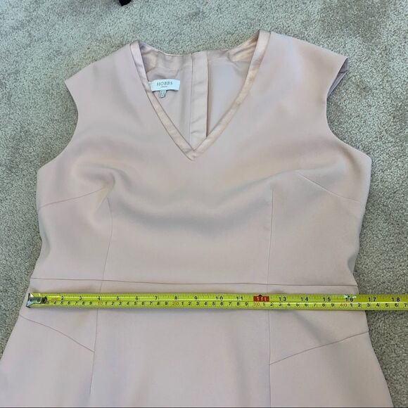 Hobbs Frida V-neck Shift Dress Pastel Pale Pink Sz 10 NWOT - Picture 11 of 17